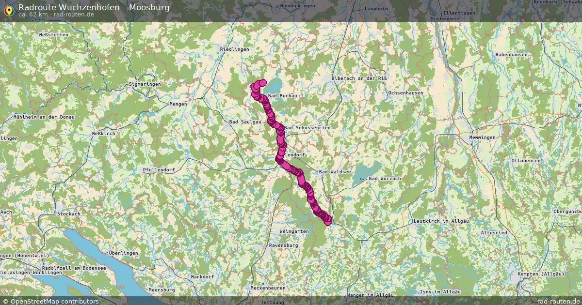 Fahrradroute Wuchzenhofen – Moosburg (62 km) – Rad-Routen.de