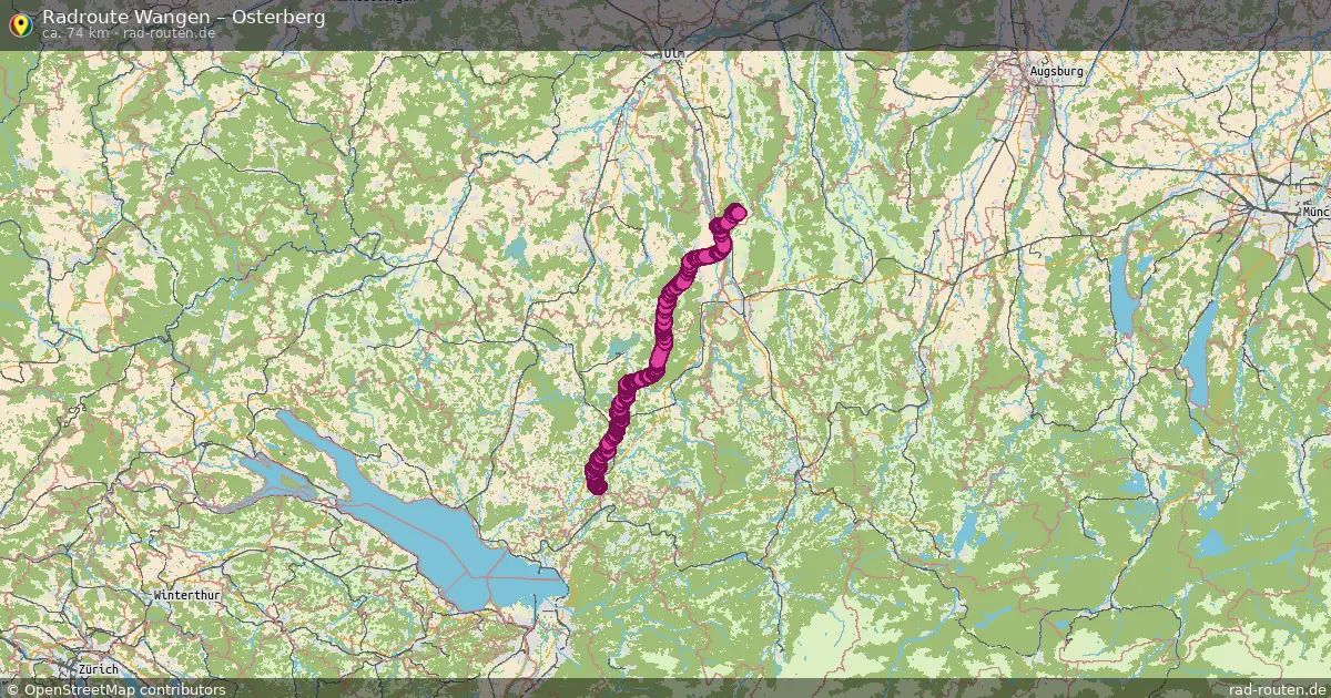 Fahrradroute Wangen – Osterberg (74 km) – Rad-Routen.de