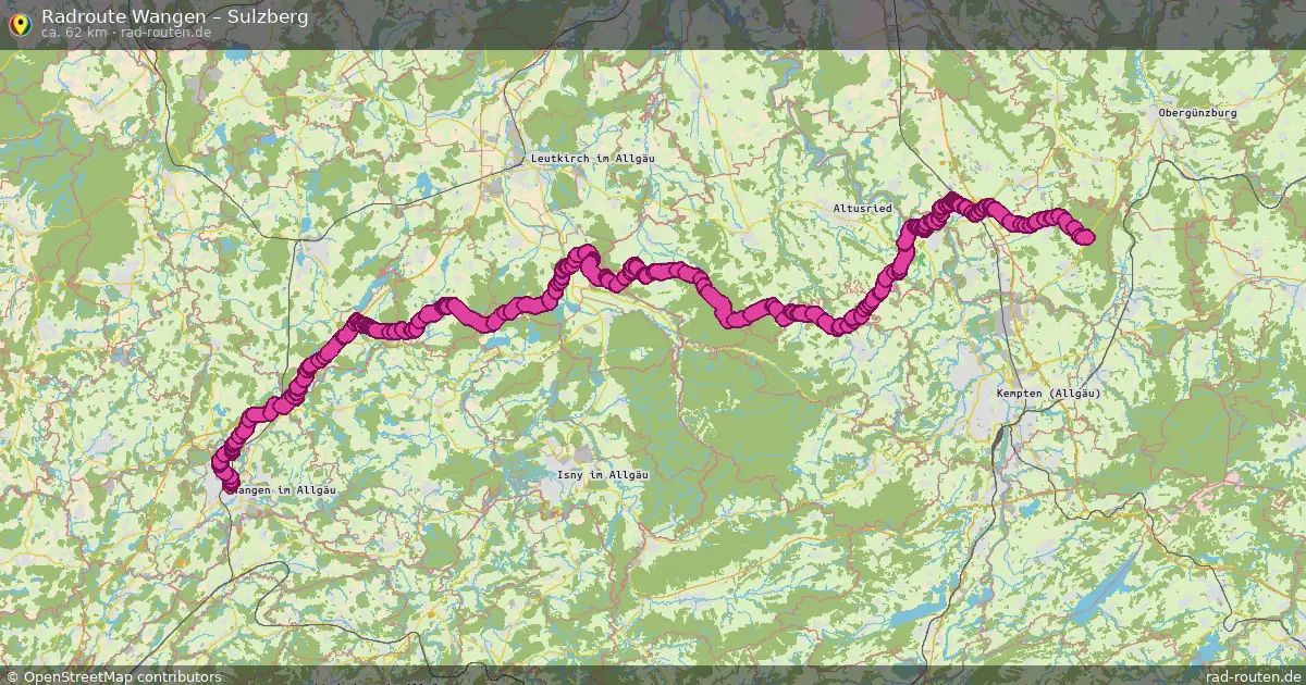 Fahrradroute Wangen – Immenstadt Im Allgäu (46 km) – Rad-Routen.de