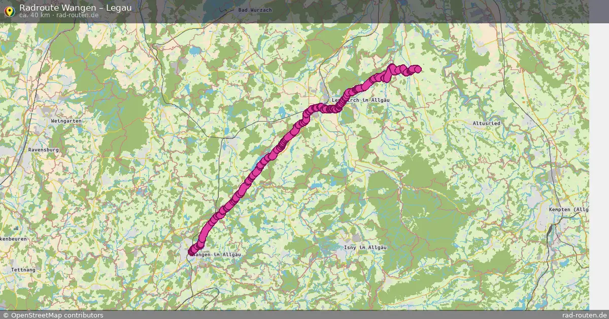 Fahrradroute Wangen – Legau (40 km) – Rad-Routen.de