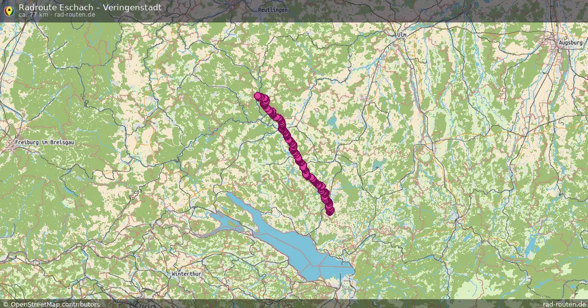 Fahrradroute Eschach – Veringenstadt (77 km) – Rad-Routen.de