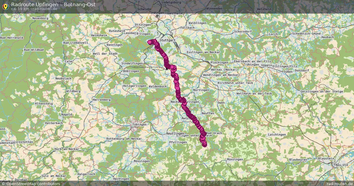 Radtour Upfingen – Botnang-Ost