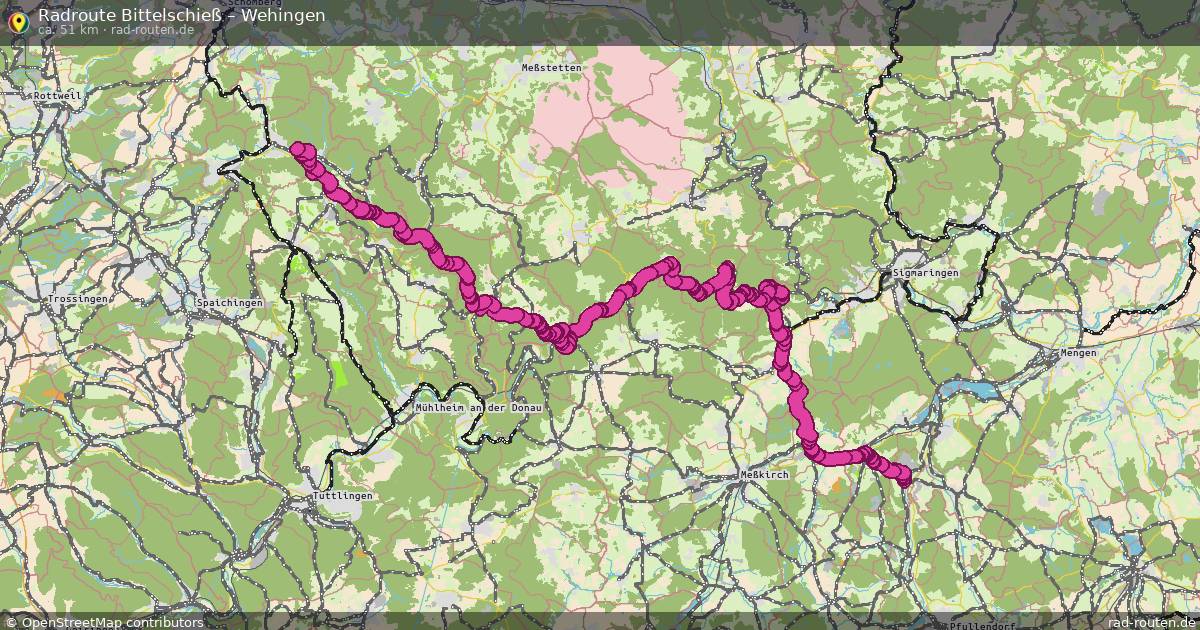 Fahrradroute Bittelschieß – Wehingen
