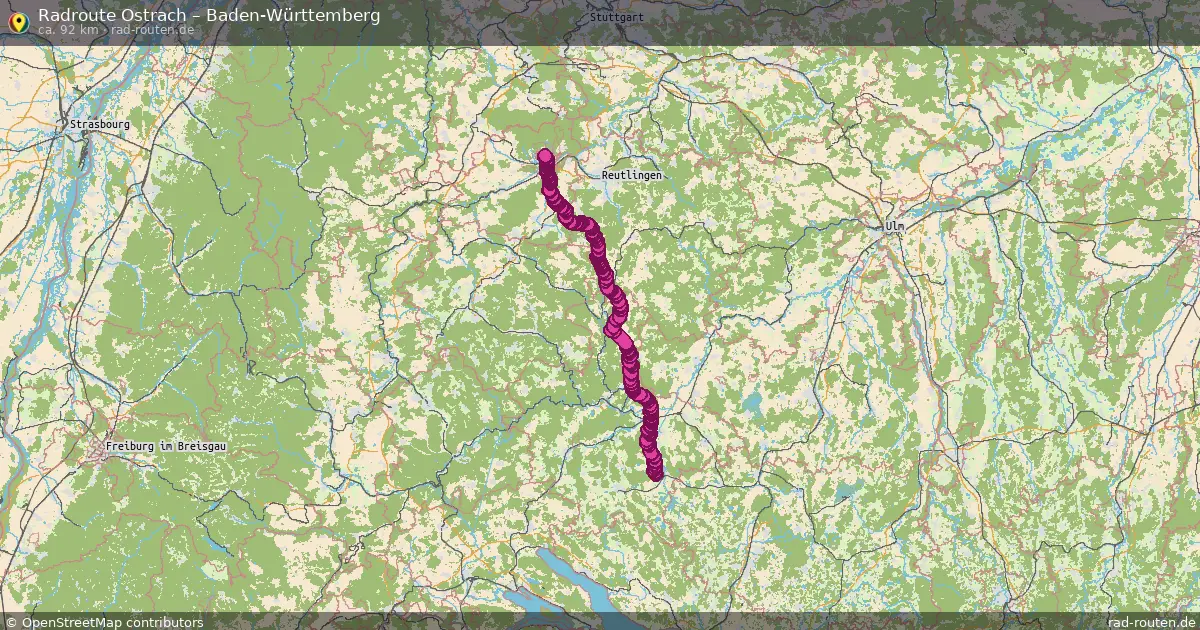 Fahrradroute Ostrach – Baden-Württemberg (42 km) – Rad-Routen.de
