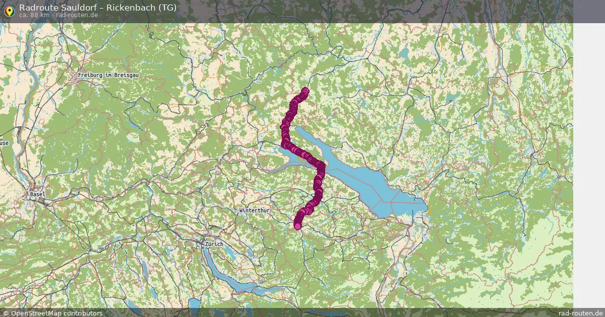 Fahrradroute Sauldorf – Rickenbach (Tg) (89 km) – Rad-Routen.de