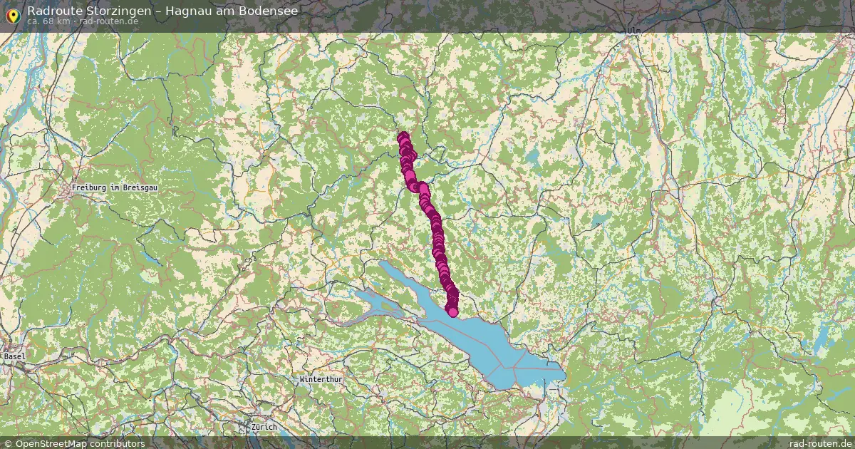 Fahrradroute Storzingen – Hagnau Am Bodensee (68 km) – Rad-Routen.de