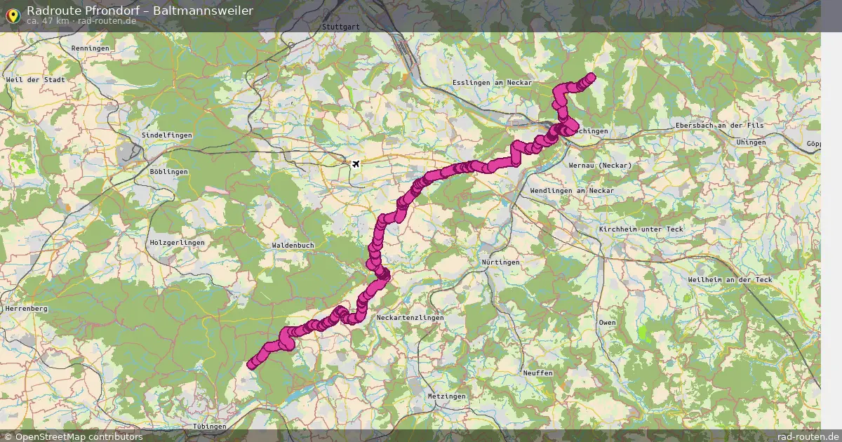 Radtour Pfrondorf – Baltmannsweiler