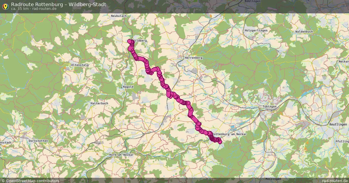 Fahrradroute Rottenburg – Wildberg-Stadt (35 km) – Rad-Routen.de