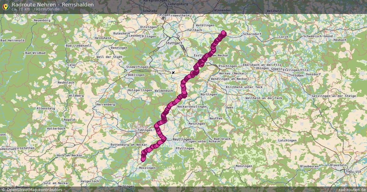 Fahrradroute Nehren – Remshalden