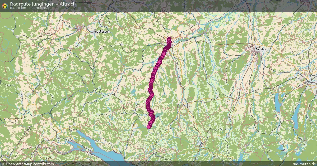 Fahrradroute Jungingen – Aitrach (78 km) – Rad-Routen.de