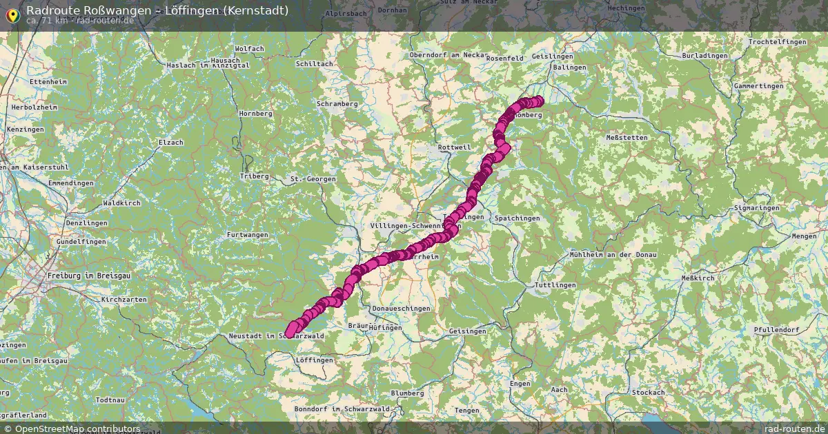 Radtour Roßwangen – Löffingen (Kernstadt)