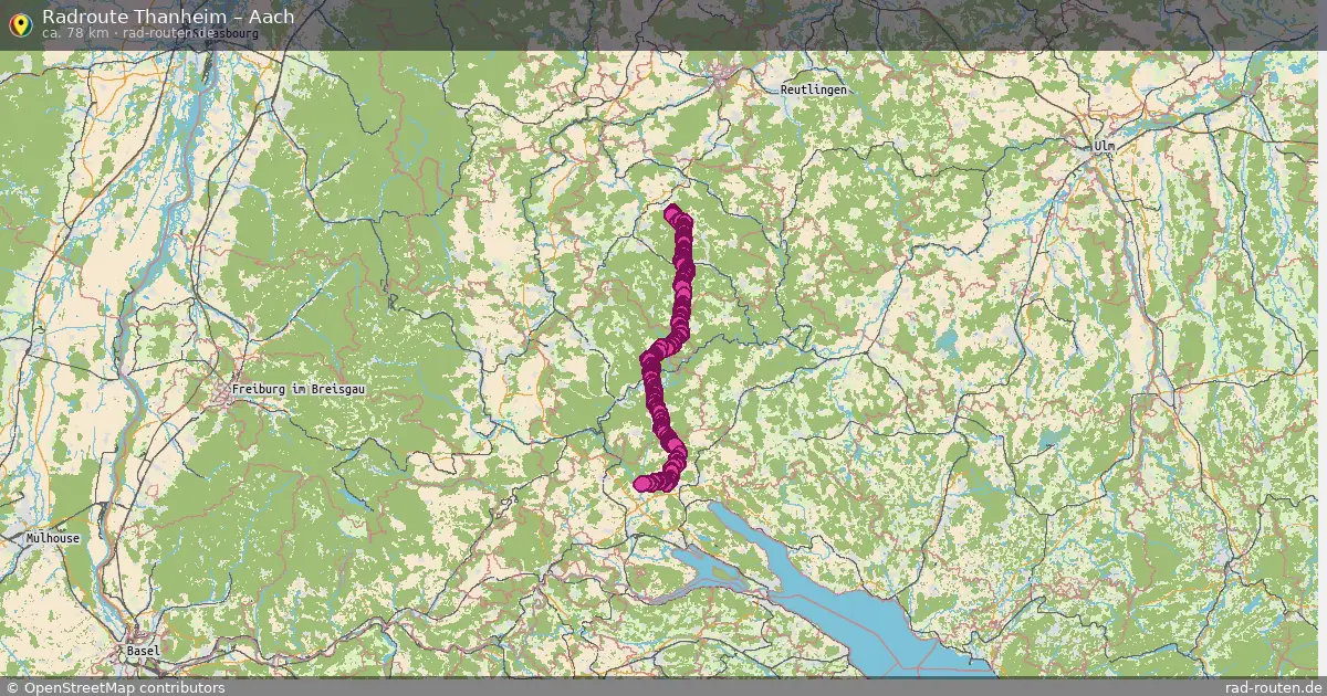 Fahrradroute Thanheim – Aach (78 km) – Rad-Routen.de