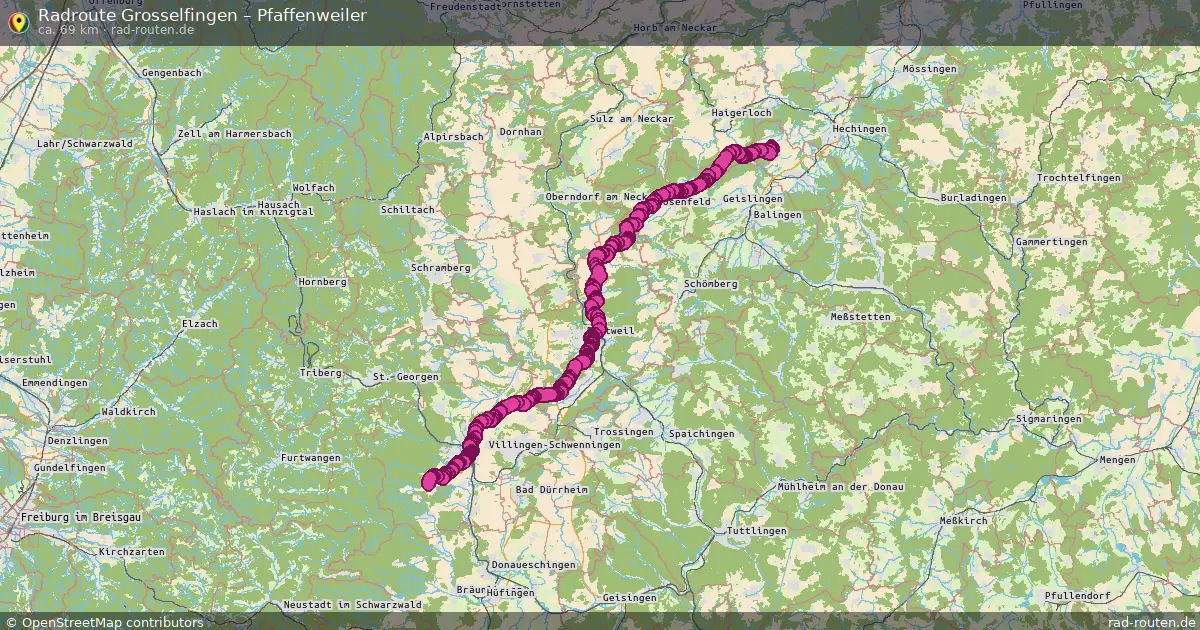 Fahrradroute Grosselfingen – Pfaffenweiler