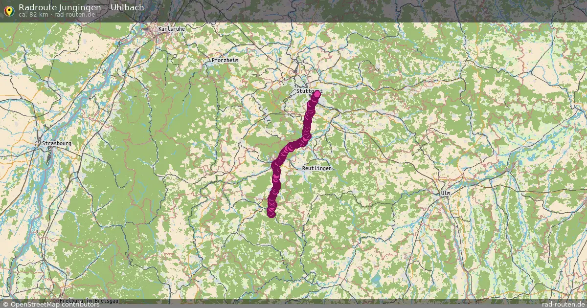 Fahrradroute Jungingen – Uhlbach