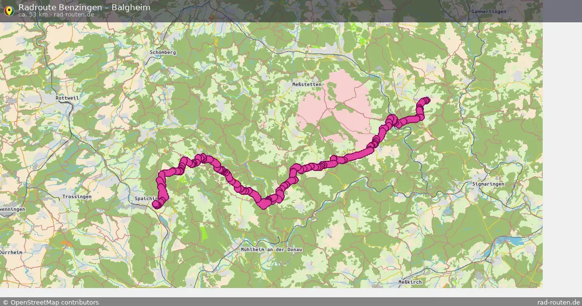 Fahrradroute Benzingen – Balgheim (53 km) – Rad-Routen.de