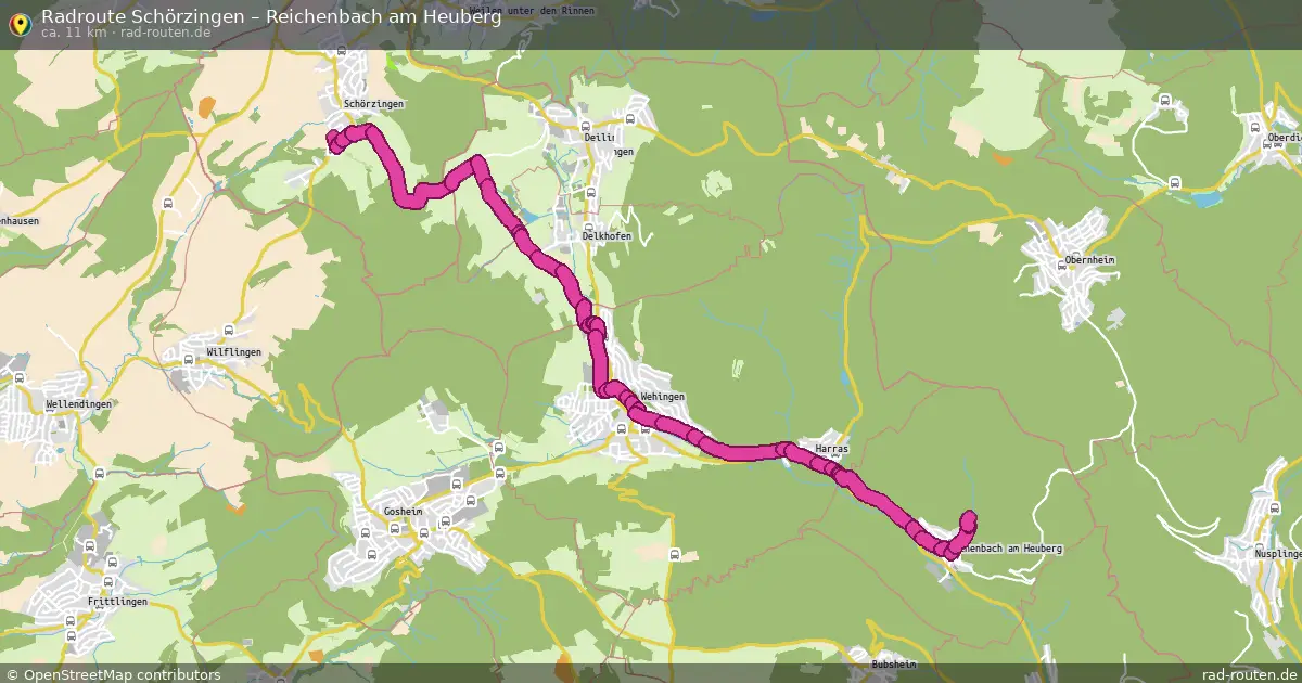 Fahrradroute Schörzingen – Reichenbach Am Heuberg (11 km) – Rad-Routen.de