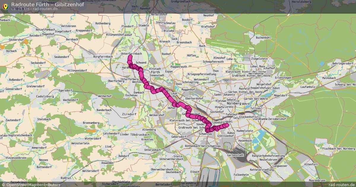 Fahrradroute Fürth – Glockenhof