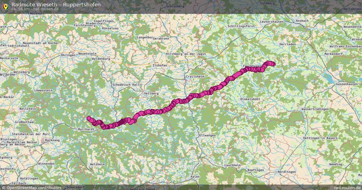 Fahrradroute Wieseth – Gerabronn