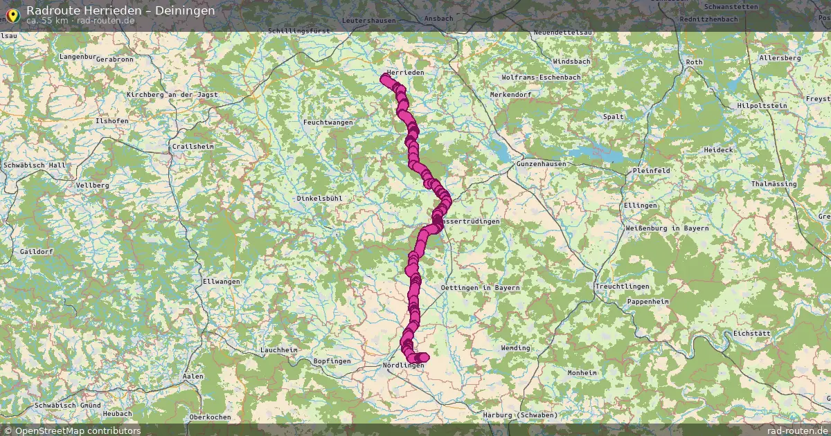 Radtour Herrieden – Deiningen