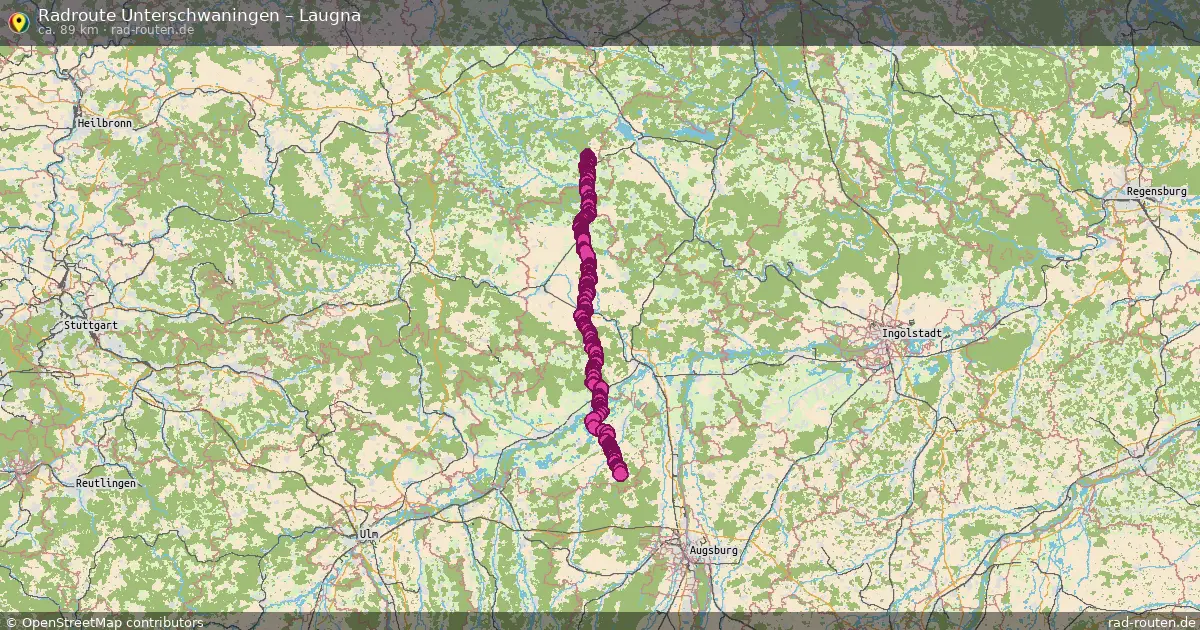 Fahrradroute Unterschwaningen – Laugna