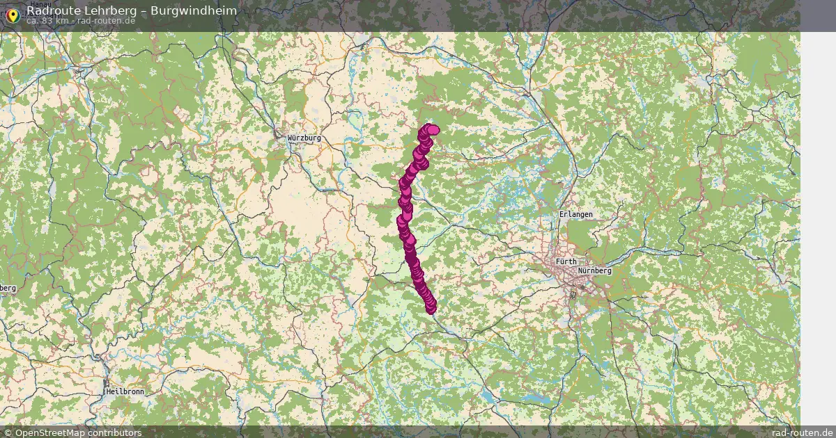 Fahrradroute Lehrberg – Burgwindheim