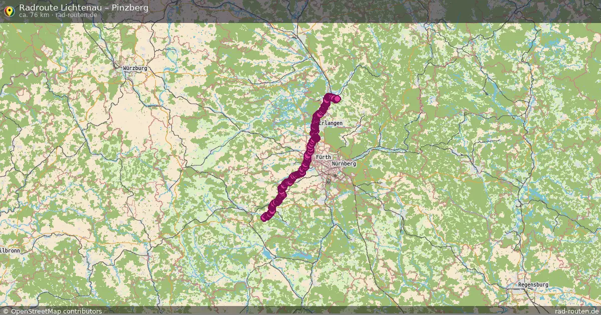 Fahrradroute Lichtenau – Pinzberg