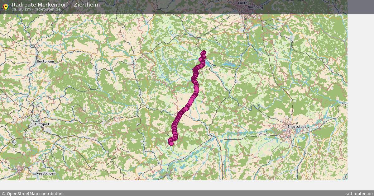 Fahrradroute Merkendorf – Ziertheim