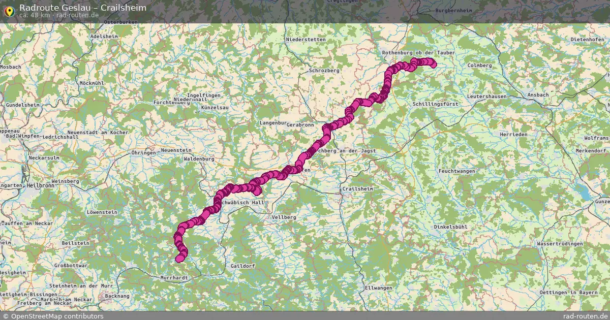 Fahrradroute Geslau – Gröningen (39 km) – Rad-Routen.de