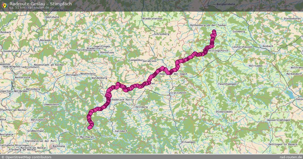 Fahrradroute Geslau – Fichtenau