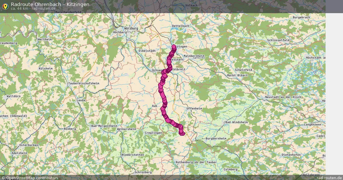 Radtour Ohrenbach – Kitzingen