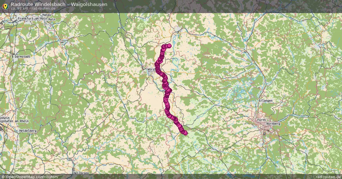 Fahrradroute Windelsbach – Waigolshausen
