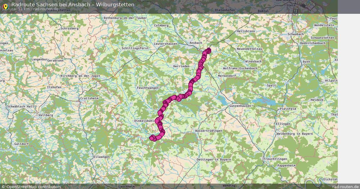 Fahrradroute Sachsen Bei Ansbach – Wilburgstetten
