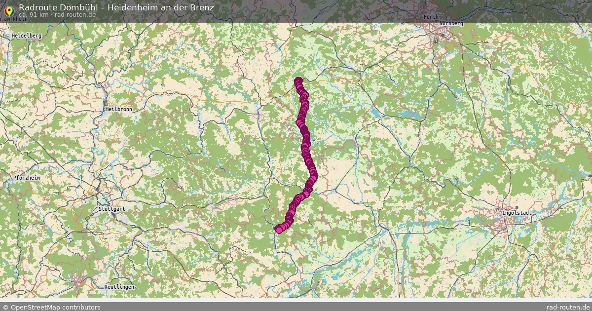 Radtour Dombühl – Heidenheim An Der Brenz