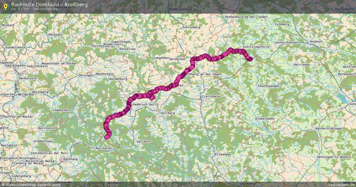 Radtour Dombühl – Untermünkheim