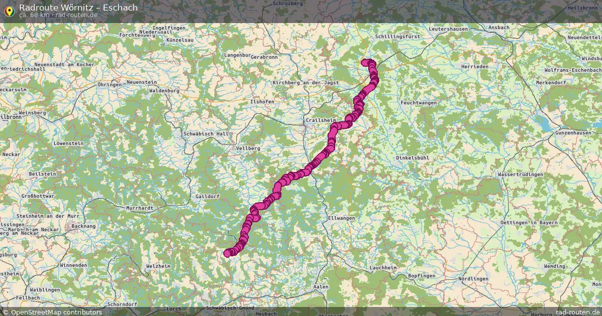 Fahrradroute Wörnitz – Eschach
