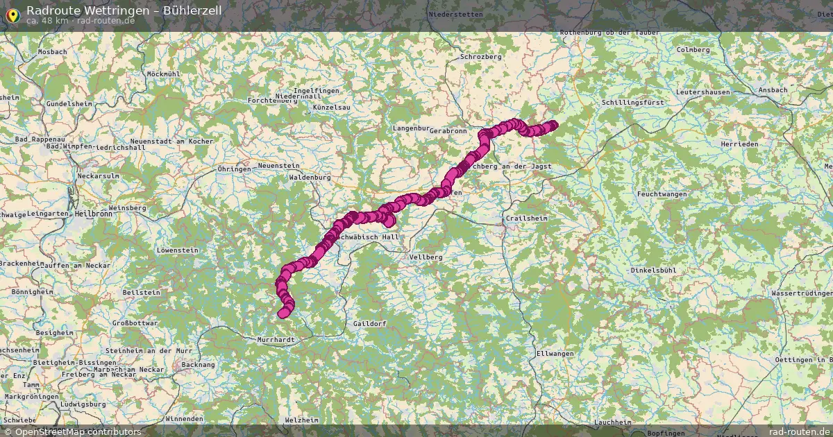 Fahrradroute Wettringen – Hengstfeld (72 km) – Rad-Routen.de