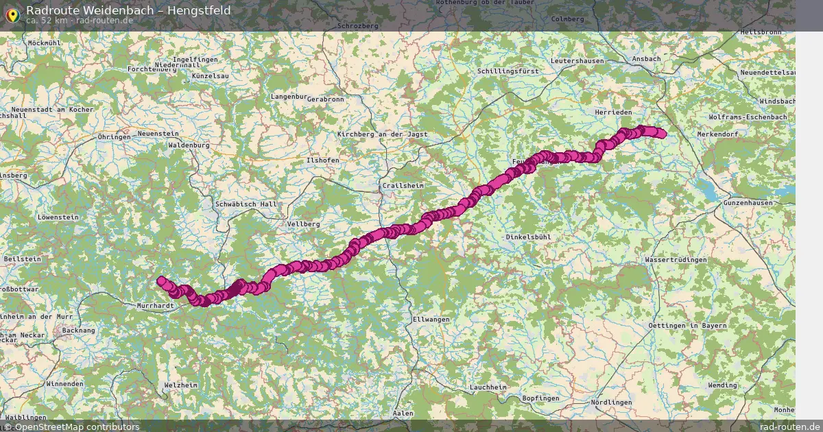 Radtour Weidenbach – Brettheim