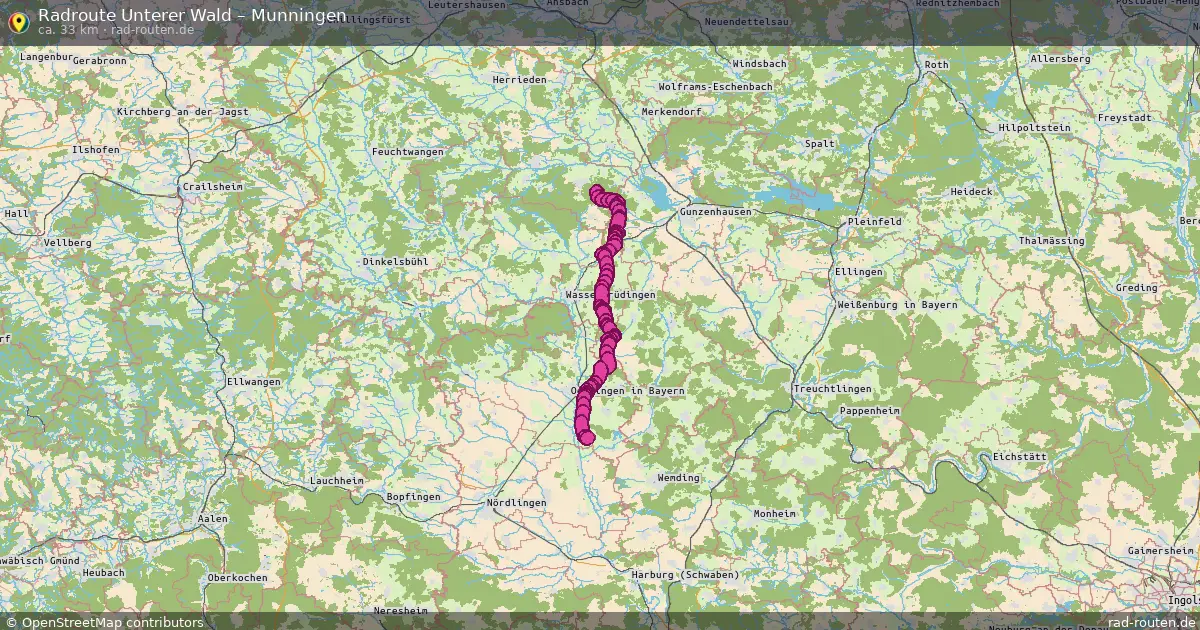 Radtour Unterer Wald – Munningen