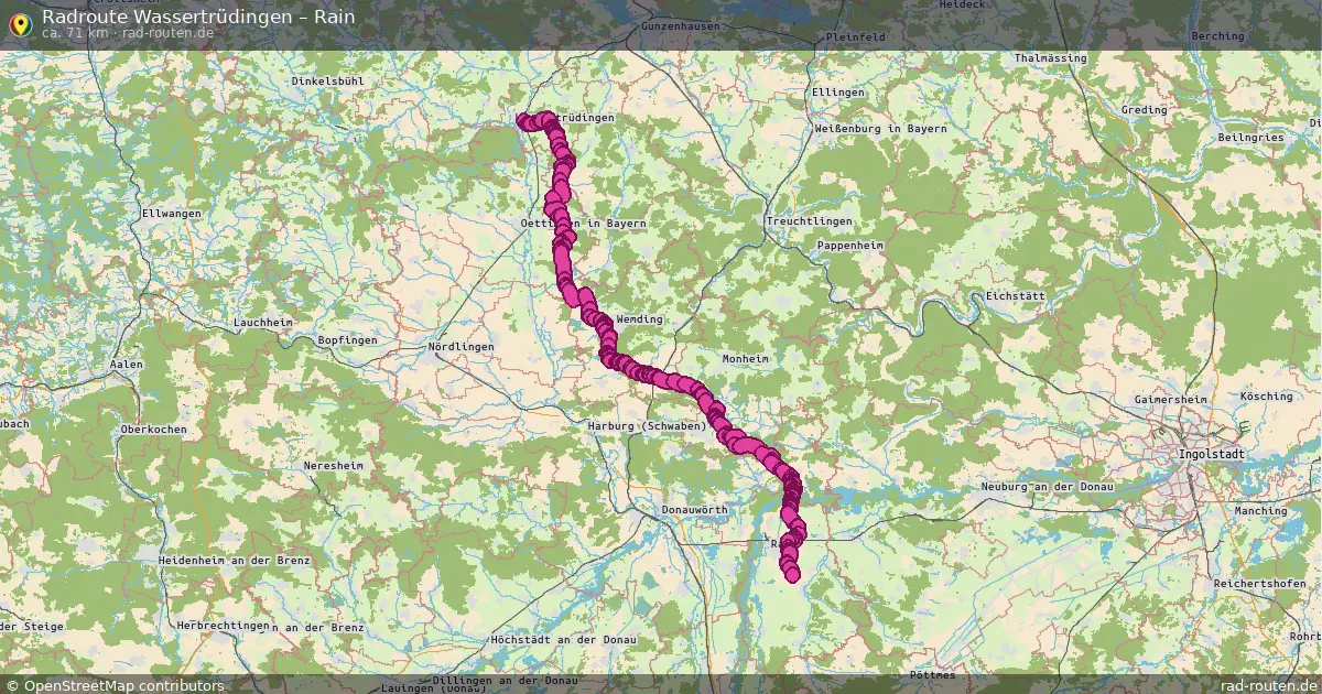 Radtour Wassertrüdingen – Rain