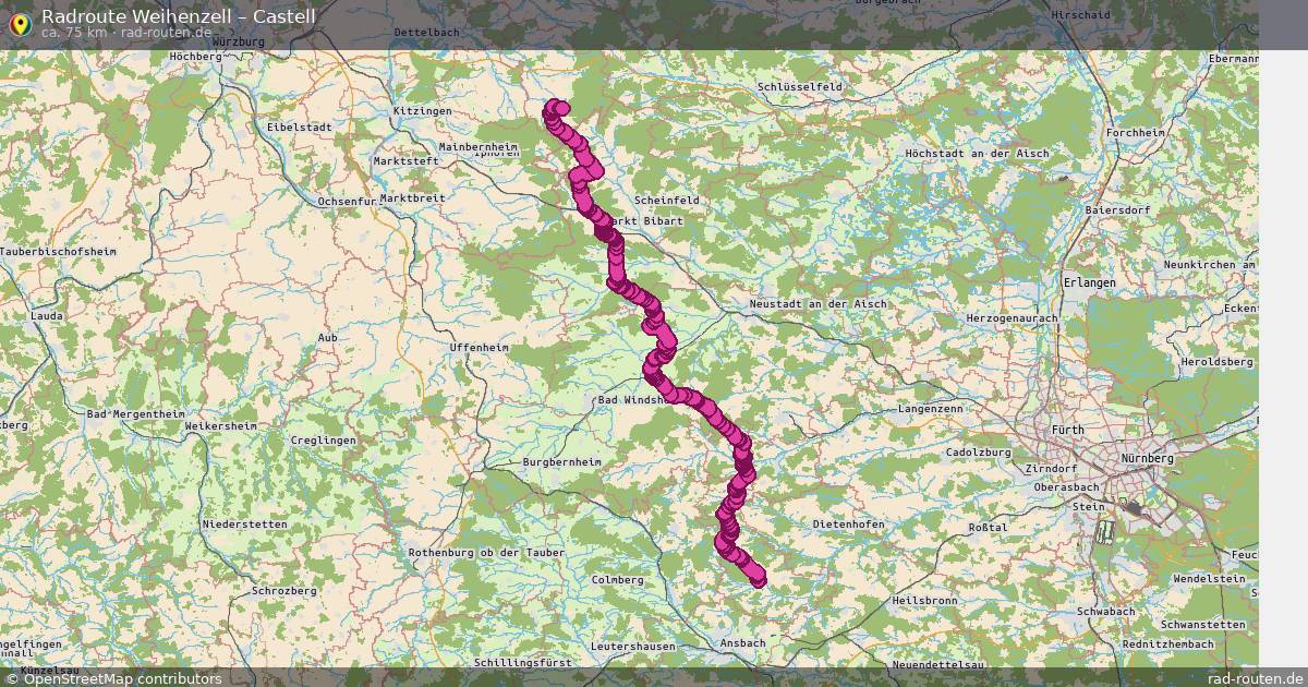 Fahrradroute Weihenzell – Castell