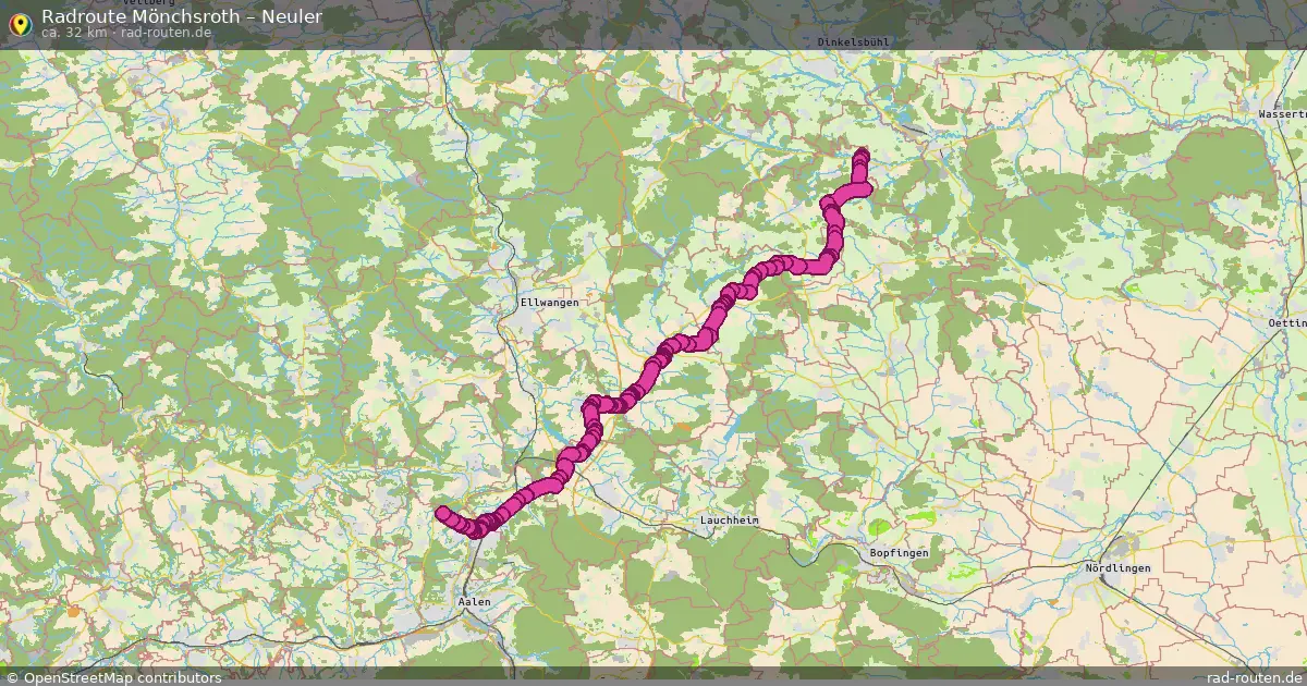 Fahrradroute Mönchsroth – Neuler (32 km) – Rad-Routen.de