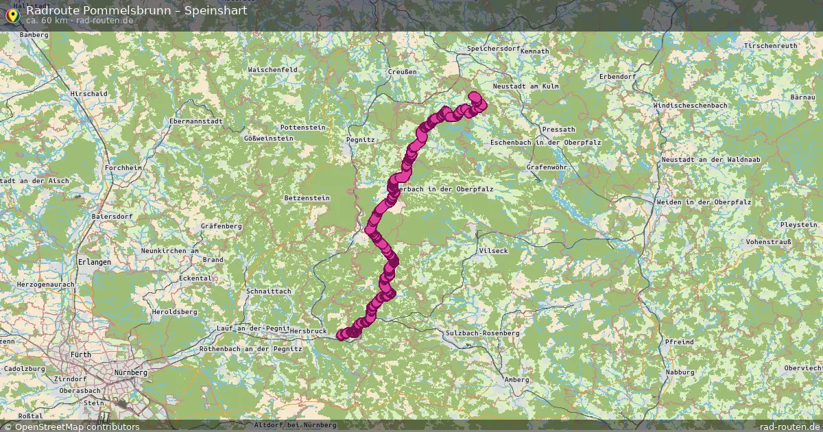 Fahrradroute Pommelsbrunn – Speinshart