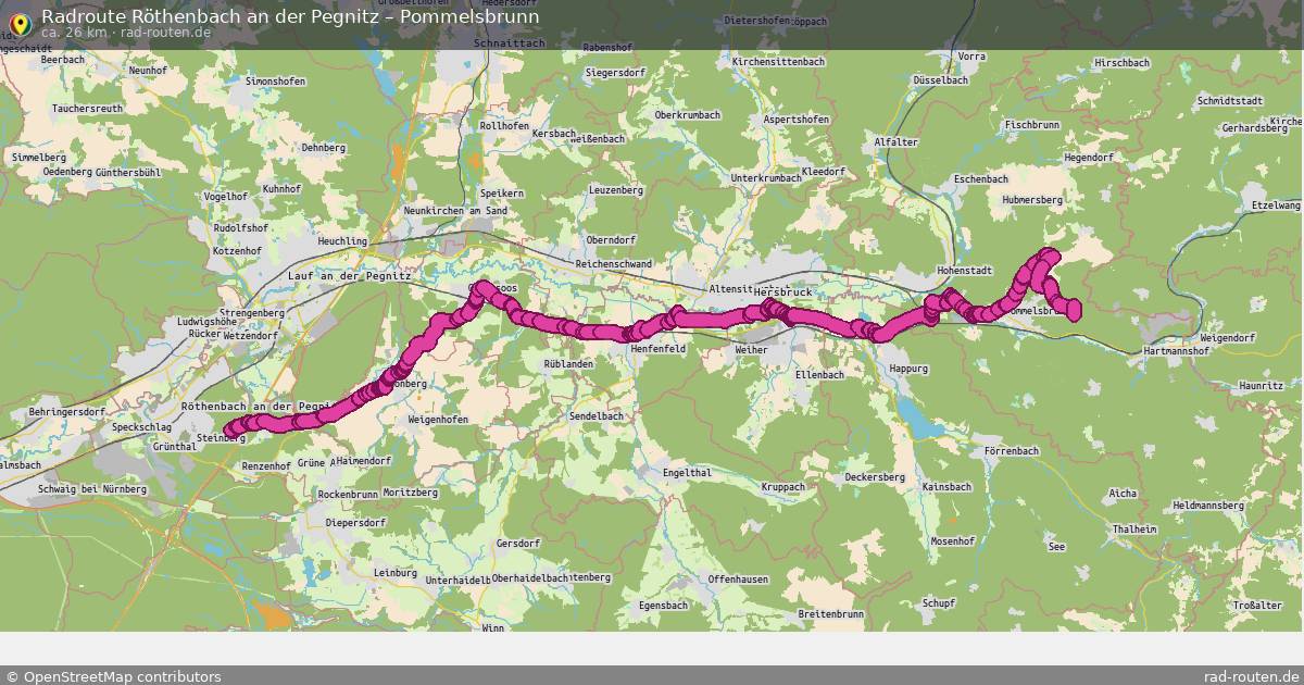 Fahrradroute Röthenbach An Der Pegnitz – Pommelsbrunn