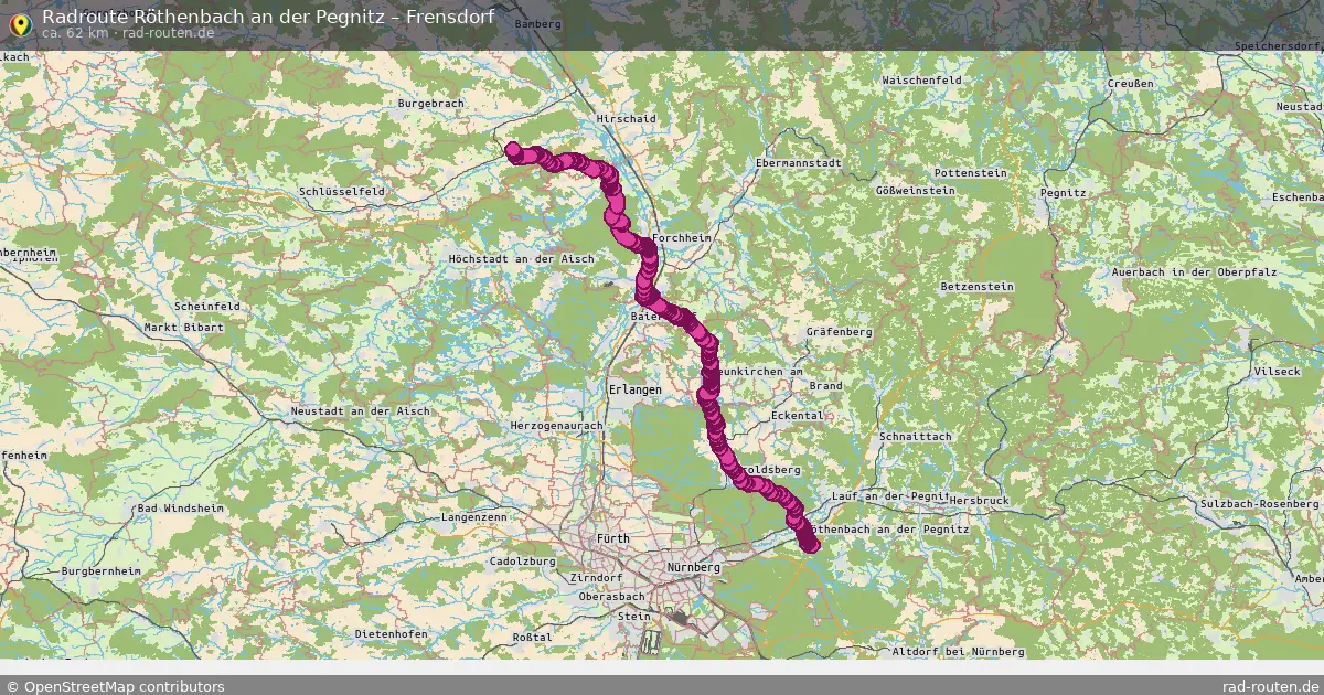 Fahrradroute Röthenbach An Der Pegnitz – Frensdorf