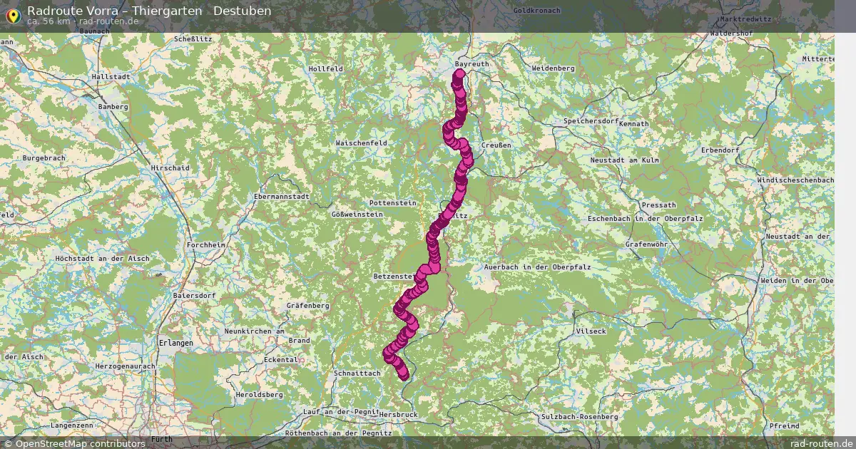 Radtour Vorra – Thiergarten   Destuben