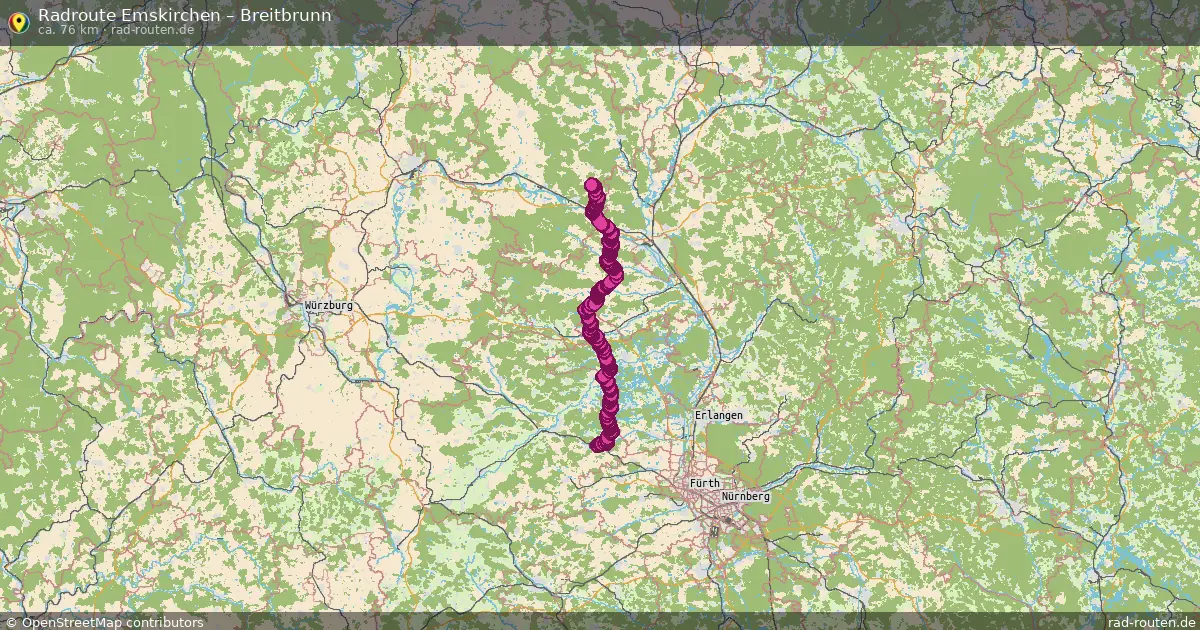 Fahrradroute Emskirchen – Breitbrunn