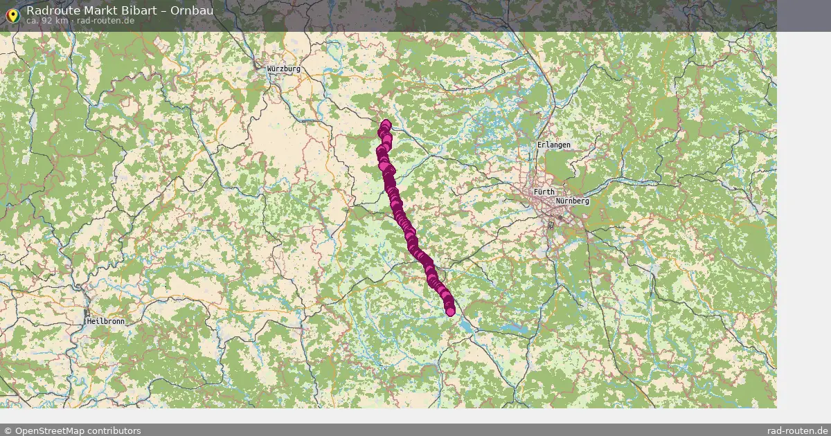 Fahrradroute Markt Bibart – Ornbau (74 km) – Rad-Routen.de