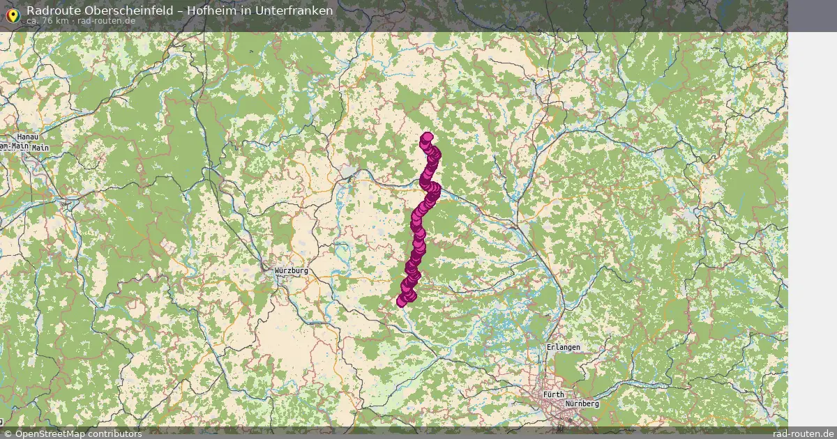 Fahrradroute Oberscheinfeld – Hofheim In Unterfranken