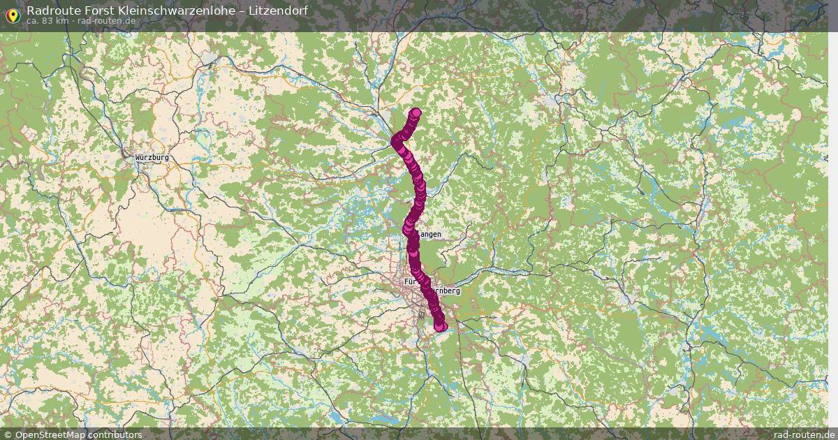 Fahrradroute Forst Kleinschwarzenlohe – Litzendorf