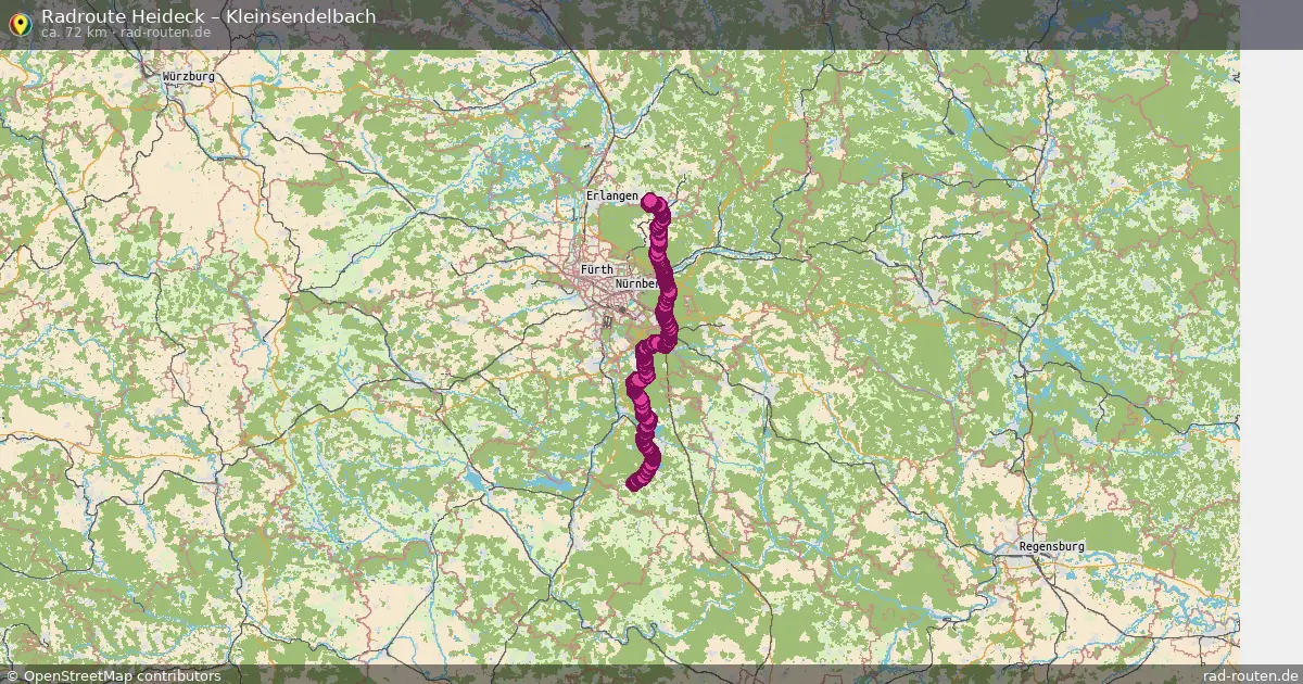 Fahrradroute Heideck – Kleinsendelbach